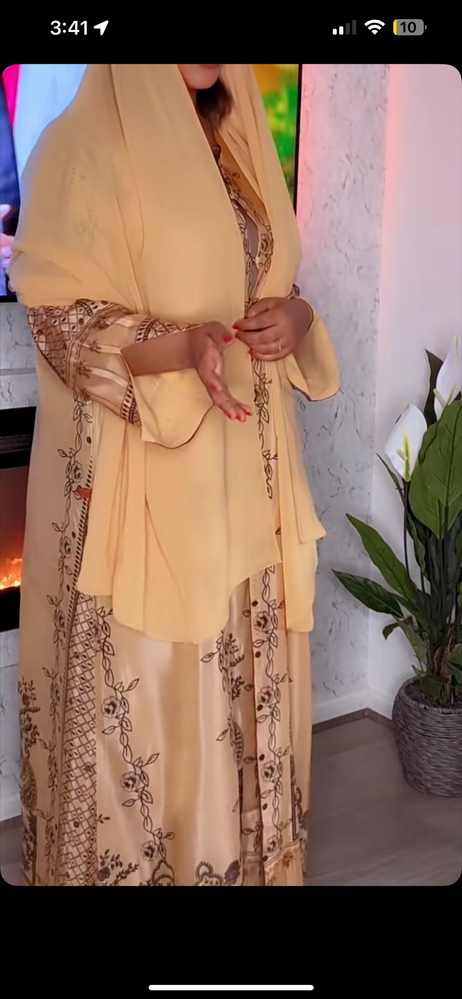 Abaya with dress