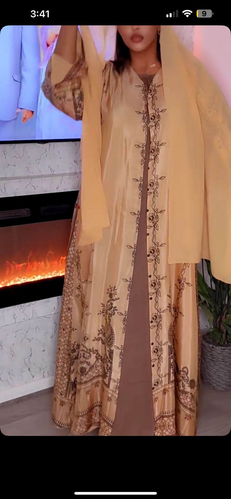 Abaya with dress
